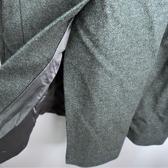 Banana Republic Grey Wool Trench Pea Coat with belt Size Medium - Picture 11 of 15